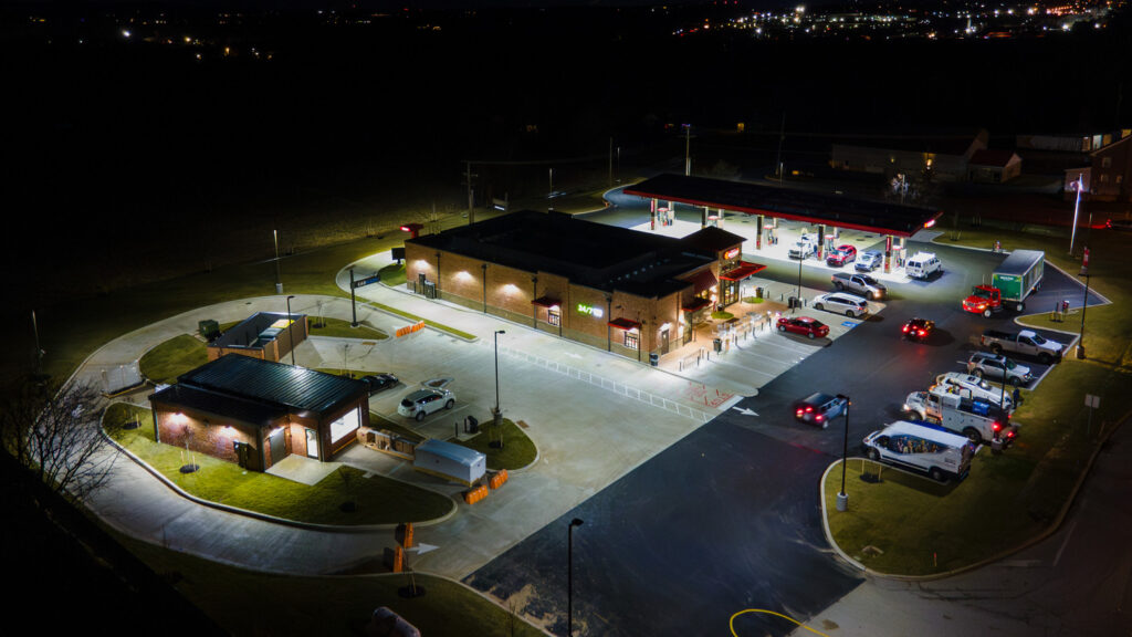 sheetz-west-york-project-aerial-at-night